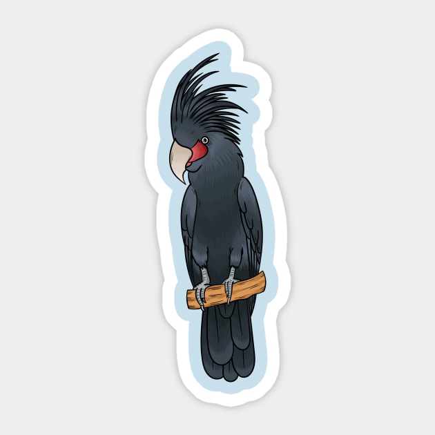 Palm cockatoo bird cartoon illustration Sticker by Cartoons of fun